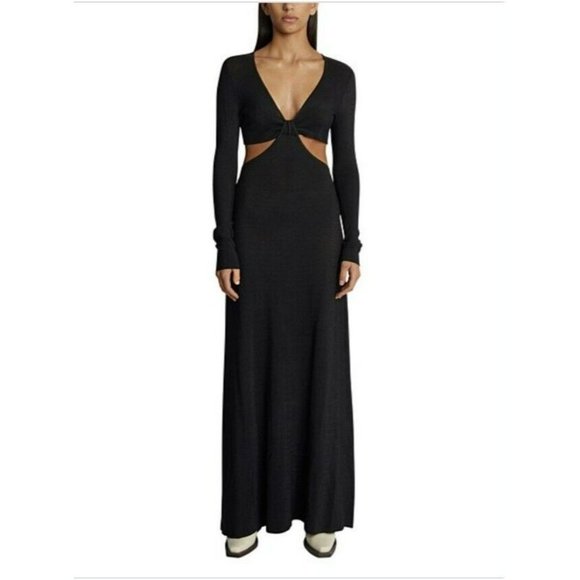 camilla & marc Dresses & Skirts - NEW Camilla and Marc Alvar Knit Maxi Dress Black Size 8 cut out sides RRP $850